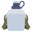 bottle, camping, canteen, water