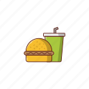 burger, fastfood, drink, beverage, juice