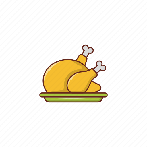 Chicken, legpiece, dish, food, meal icon - Download on Iconfinder