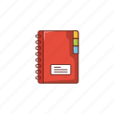 directory, diary, notepad, library, book