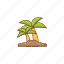 palm, tree, beach, summer, tour 