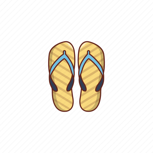 Slipper, flipflop, sandal, footwear, chappal icon - Download on Iconfinder