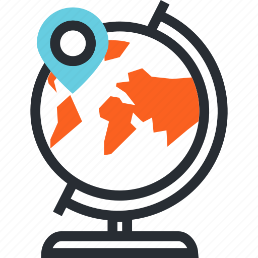 Destination, globe, location, navigation, pin, tourism, travel icon - Download on Iconfinder
