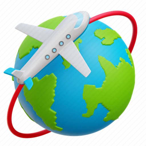 Travelling, tour, world tour, trip, travel 3D illustration - Download on Iconfinder