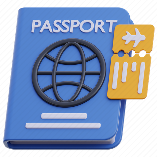 Passport, pass, identity, document, id, ticket, identification 3D illustration - Download on Iconfinder