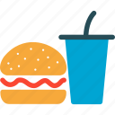 burger, drink, food, junk food