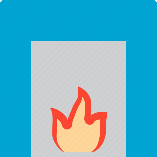 Fireplace, chimney, fire, warm icon - Download on Iconfinder