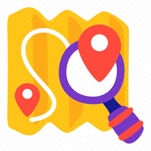 Search, location, pin, stickers, sticker illustration - Download on Iconfinder