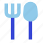 fork, and, spoon 