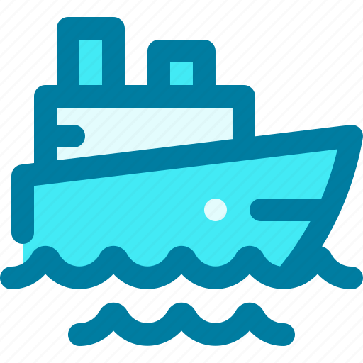 Boat, ferry, logistics, ocean, ship, transport, travel icon - Download on Iconfinder
