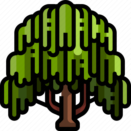 Botanical, garden, gardening, tree, willow, yard icon - Download on Iconfinder