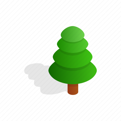 Fir, isometric, nature, plant, shadow, tree icon - Download on Iconfinder