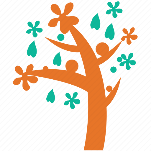 Irregular form, leafs and flower, spring tree, tree icon - Download on Iconfinder