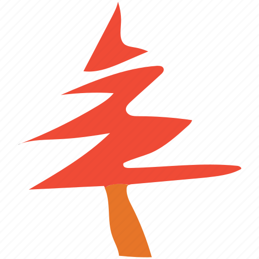 Christmas tree, irregular line, abstract tree, tree icon - Download on Iconfinder