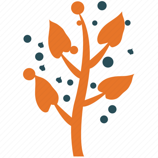 Leaves with dots, leaves, nature, plant icon - Download on Iconfinder