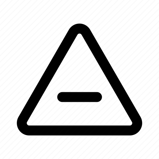 Cancel, min, minus, remove, sign, symbols, triangle icon - Download on Iconfinder