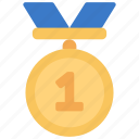 number, one, medal, prize, achievement, first 