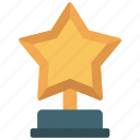 outlined, star, prize, achievement, trophy