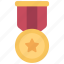 star, medal, prize, achievement, medallion, hero 
