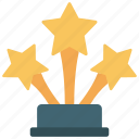 three, stars, award, prize, achievement