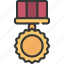 air, medal, prize, achievement, medallion 