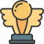 ball, wings, award, prize, achievement 