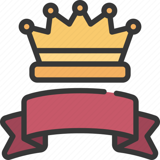 Crown, and, banner, prize, achievement icon - Download on Iconfinder