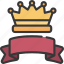 crown, and, banner, prize, achievement 