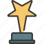 long, tail, star, award, achievement 