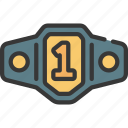 number, one, belt, trophy, wrestling 