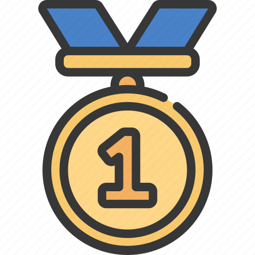 Number, one, medal, prize, achievement, first icon - Download on Iconfinder