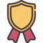 shield, ribbon, prize, achievement, banner 