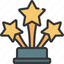three, stars, award, prize, achievement 