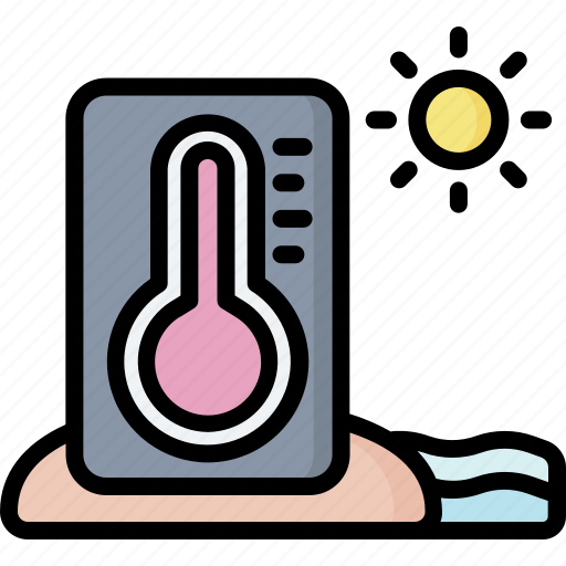 Beach, hot, ocean, temperature, thermometer icon - Download on Iconfinder
