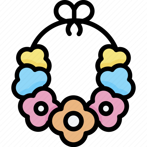 Necklace, flower, hawaii, accesoris, beauty icon - Download on Iconfinder