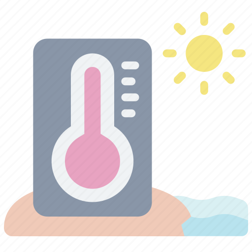Beach, hot, ocean, temperature, thermometer icon - Download on Iconfinder