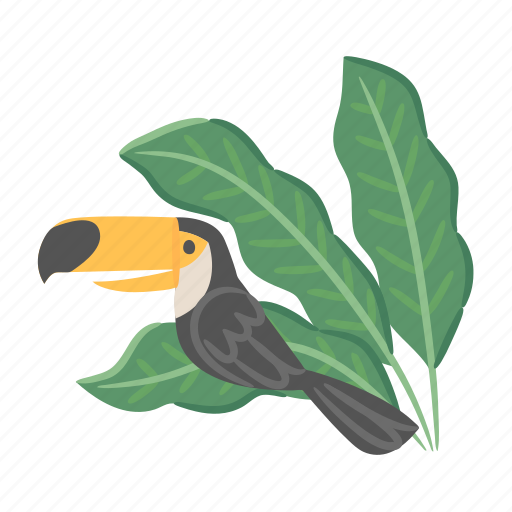 Toucan, bird, tropical, leaf, heliconia icon - Download on Iconfinder