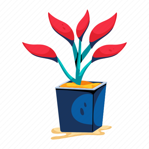 Plant, pot, houseplant, decorative, leaves icon - Download on Iconfinder