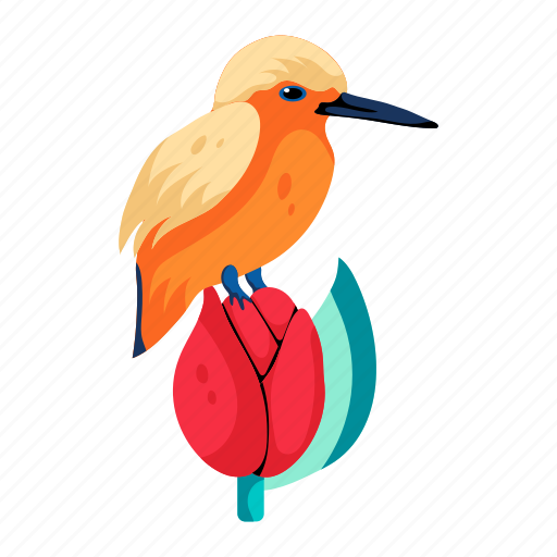 Flower bird, alcedinidae, kingfisher bird, coraciiformes, exotic bird icon - Download on Iconfinder