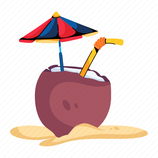 Coconut water, coconut drink, tropical drink, beach drink, refreshing drink icon - Download on Iconfinder