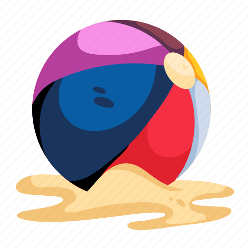 Beach ball, beach toy, parachute ball, pool ball, inflatable ball icon - Download on Iconfinder