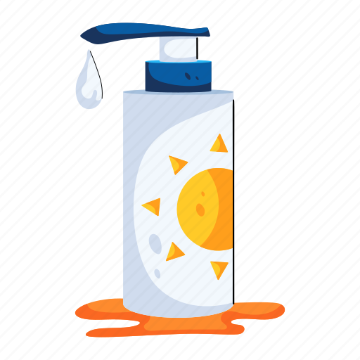 Suntan lotion, suntan cream, sunblock lotion, sunblock bottle, sunblock cream icon - Download on Iconfinder