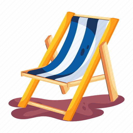 Beach chair, deckchair, sun lounger, lounge chair, pool chair icon - Download on Iconfinder