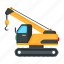 construction crane, bulldozer crane, excavator crane, construction excavator, excavator vehicle 