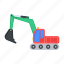 excavator, construction vehicle, construction transport, digging vehicle, digging machine 