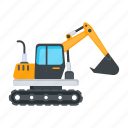 excavator, construction vehicle, construction transport, digging vehicle, digging machine