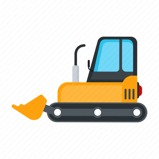 Excavator, bulldozer, vehicle, transport, construction vehicle icon - Download on Iconfinder