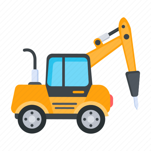 Boring tractor, drilling tractor, drilling vehicle, drilling machine, transport icon - Download on Iconfinder