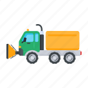 plow truck, snow plow, vehicle, truck, transport