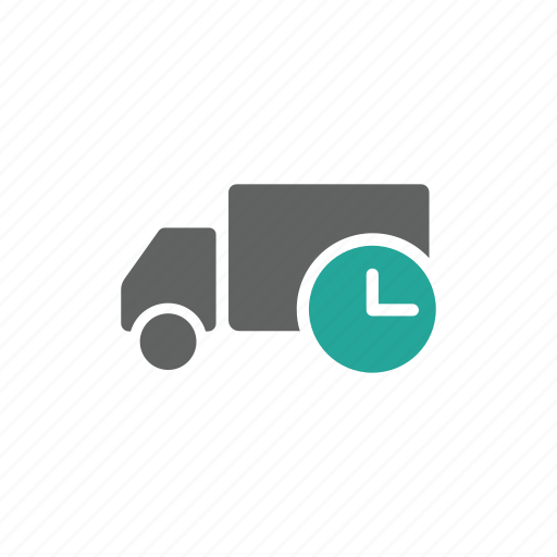 Clock, delay, later, shipping, transportation, truck icon - Download on Iconfinder